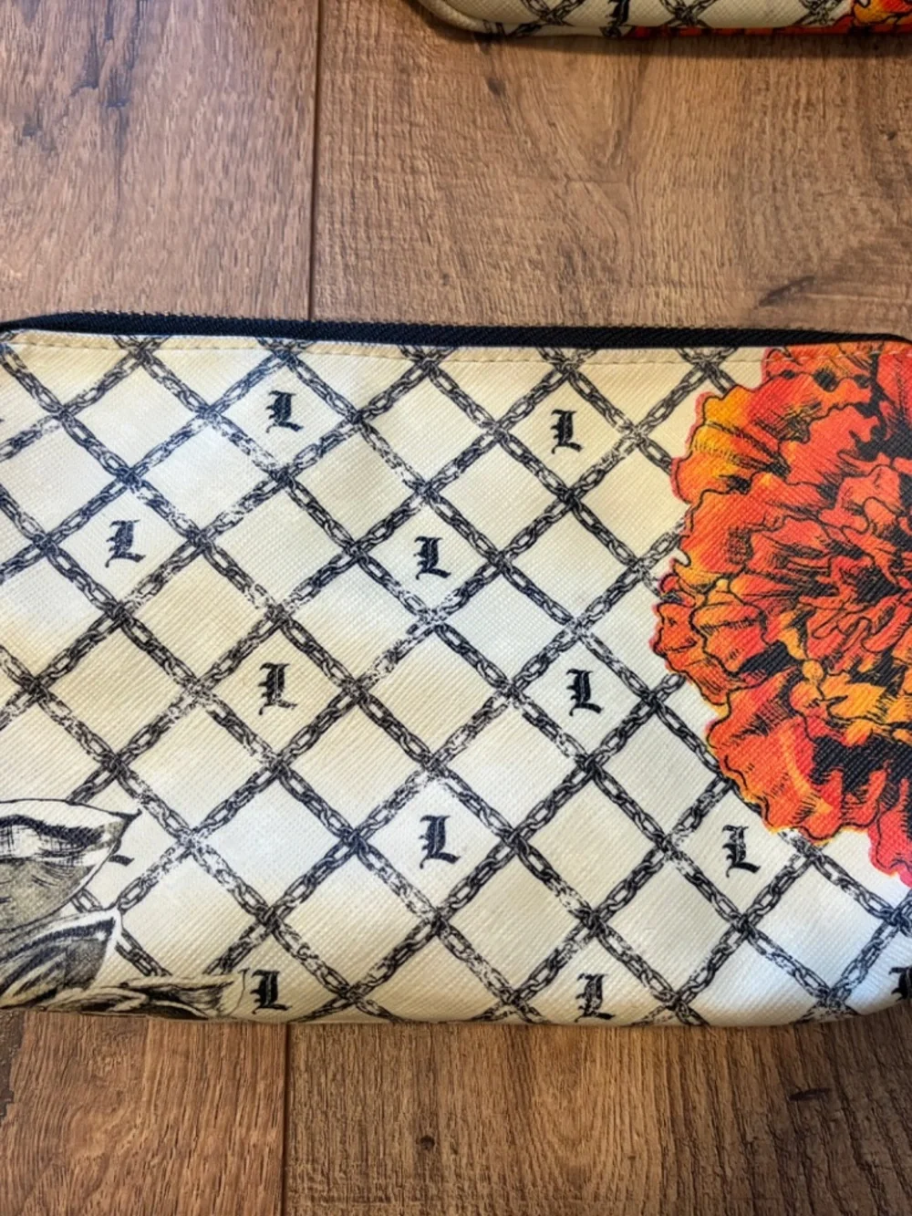 L.A.M.B. Gwen Stefani Vintage Floral Marigold Set Tote Wallet Cosmetic Bag